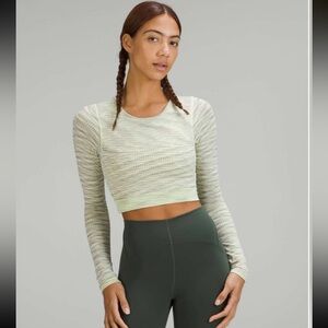 Lululemon ebb to street long sleeve crop size 6